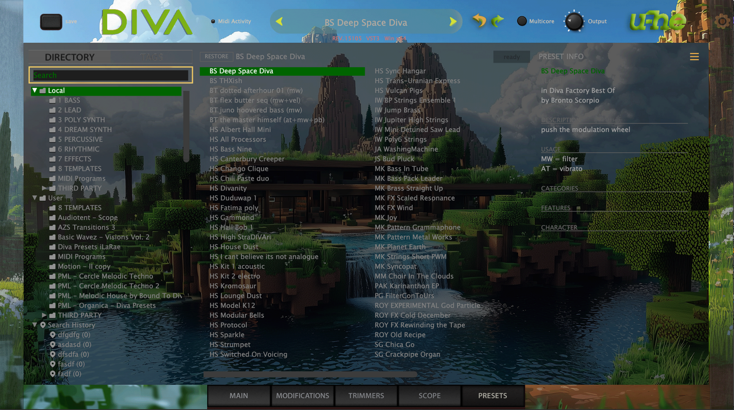 u-he DIVA THEME | Minecraft