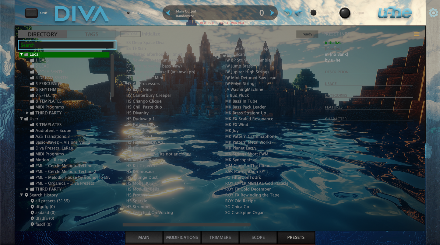 u-he DIVA THEME | Minecraft - Mountain